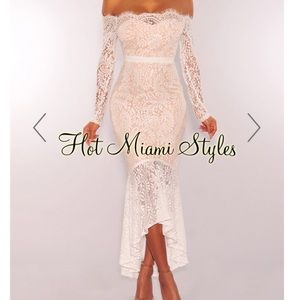 Brand new Hot Miami lace mermaid dress Sz small